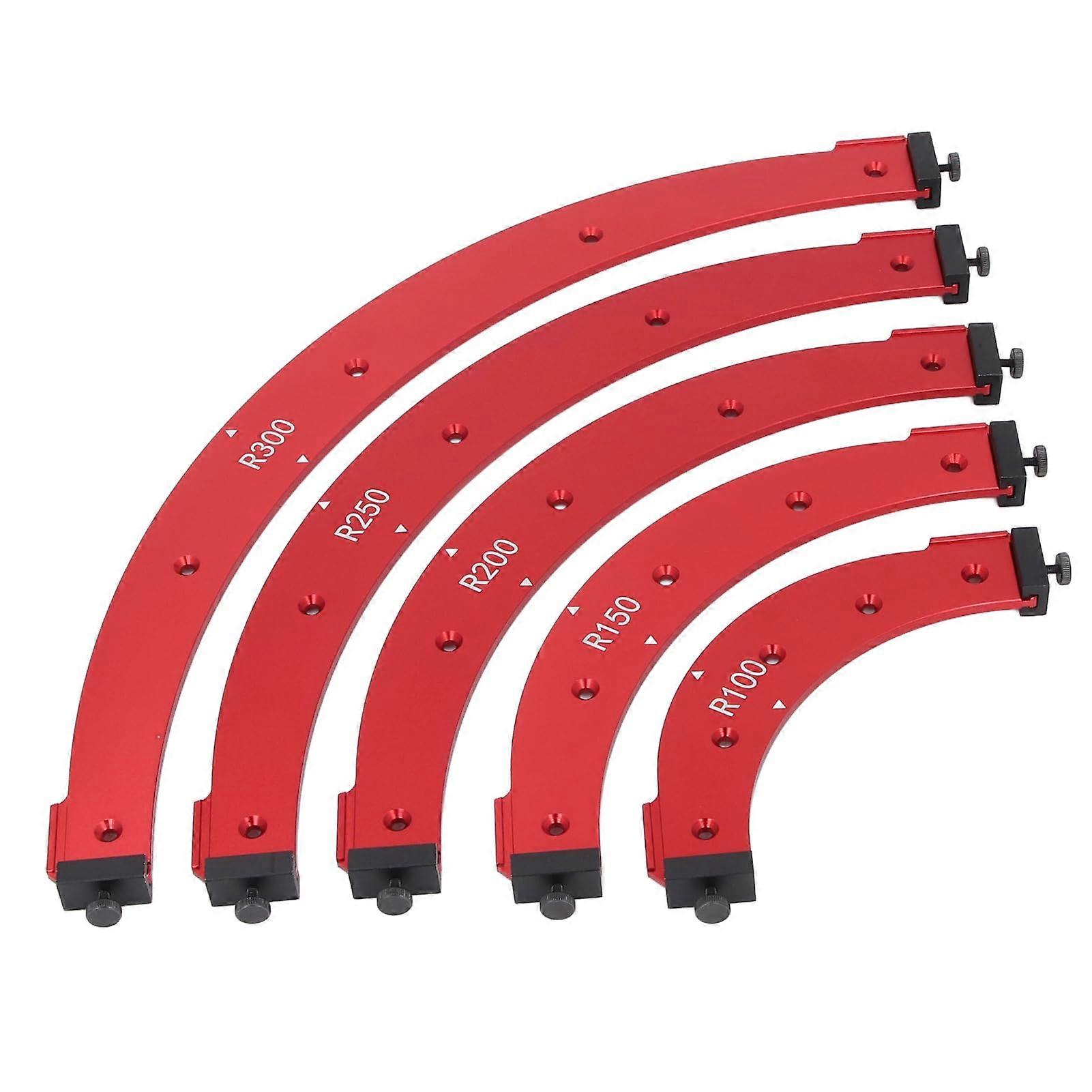 Corner Gauge Template Set for Woodworking, Milling Radius R100 R150 R200 R250 R300, Trimming Inner and Outer Corners