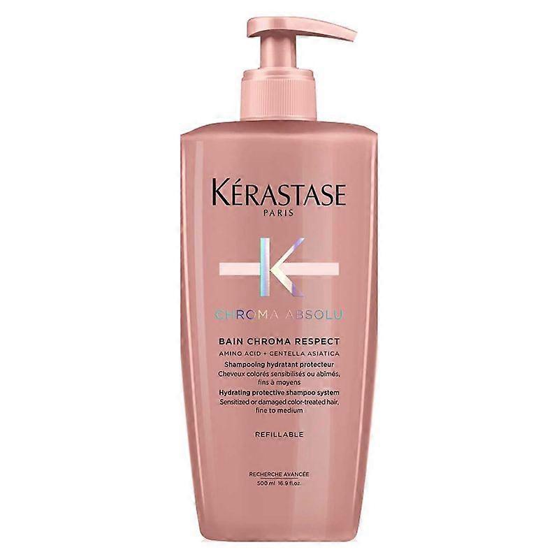 Kerastase Chroma Absolu 洗发水护色可再填充瓶，适用于细至中等发质，含氨基酸和乳酸，500ml