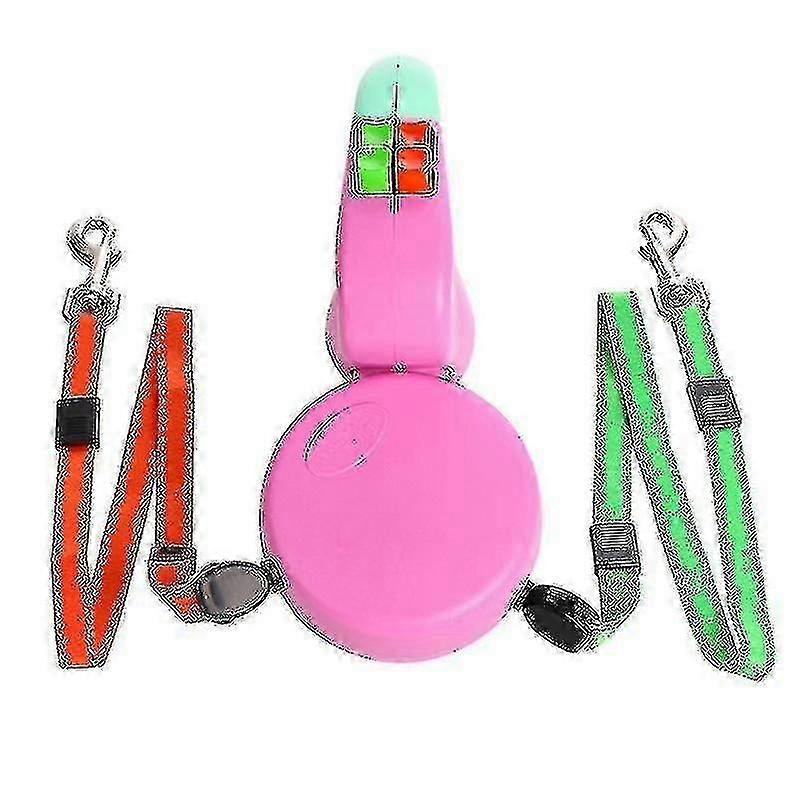 Retractable dog leash double-ended lockable extendable pet leash 360 degrees anti-tangle suitable fo20240603