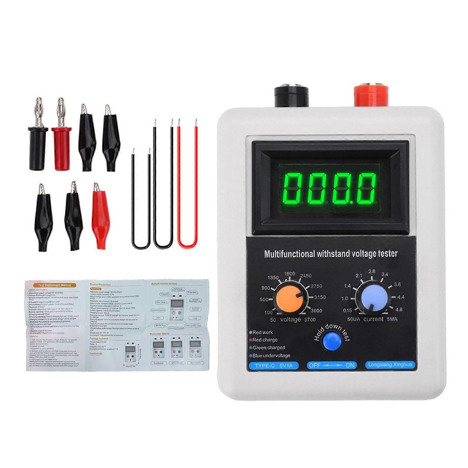 3700V Dielectric Tester For Semiconductor Lab With Safety Features, Safe NMOS PMOS Transistor Tester, Green Display