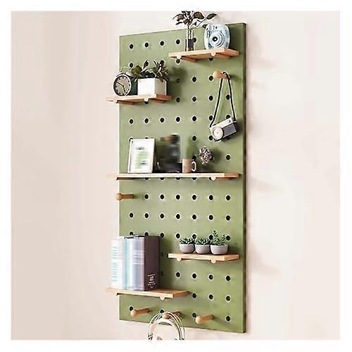 Pegboard Wall Shelf 60x120cm, Wooden Pegboard Organizer Set with Hooks, Wall Mounted Storage for Home Office and Garage