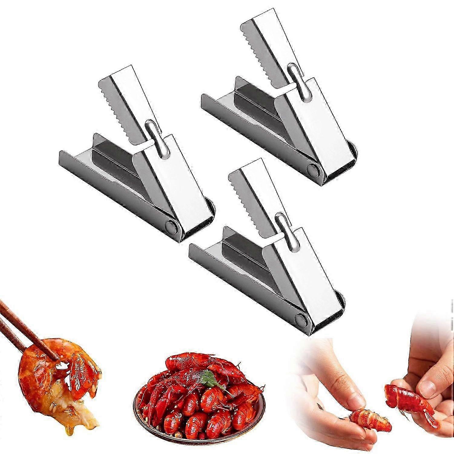 Rustfritt stål Languster striptease kunstner Verktøy Seafood Shell Remover for Hummer Reker Easy Grip Kjøkken Gadget