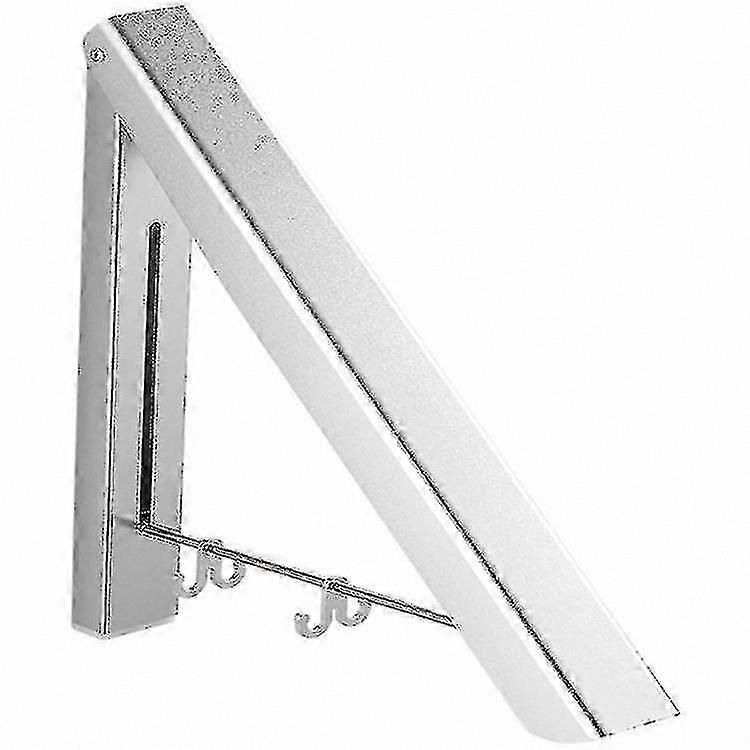 Wall-Mounted Folding Hanger for Clothing Storage in Laundry and Bathroom Spaces