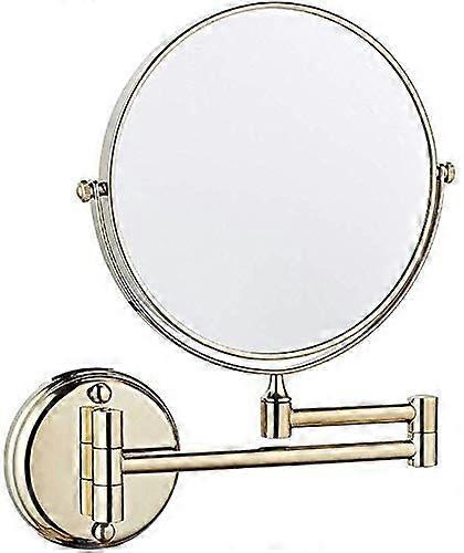 Extending Folding Bathroom Shaving Cosmetic Make Up Mirror 3X/1X Magnification Countertop Vanity Mirrors (Color : 2) Ref: 9441