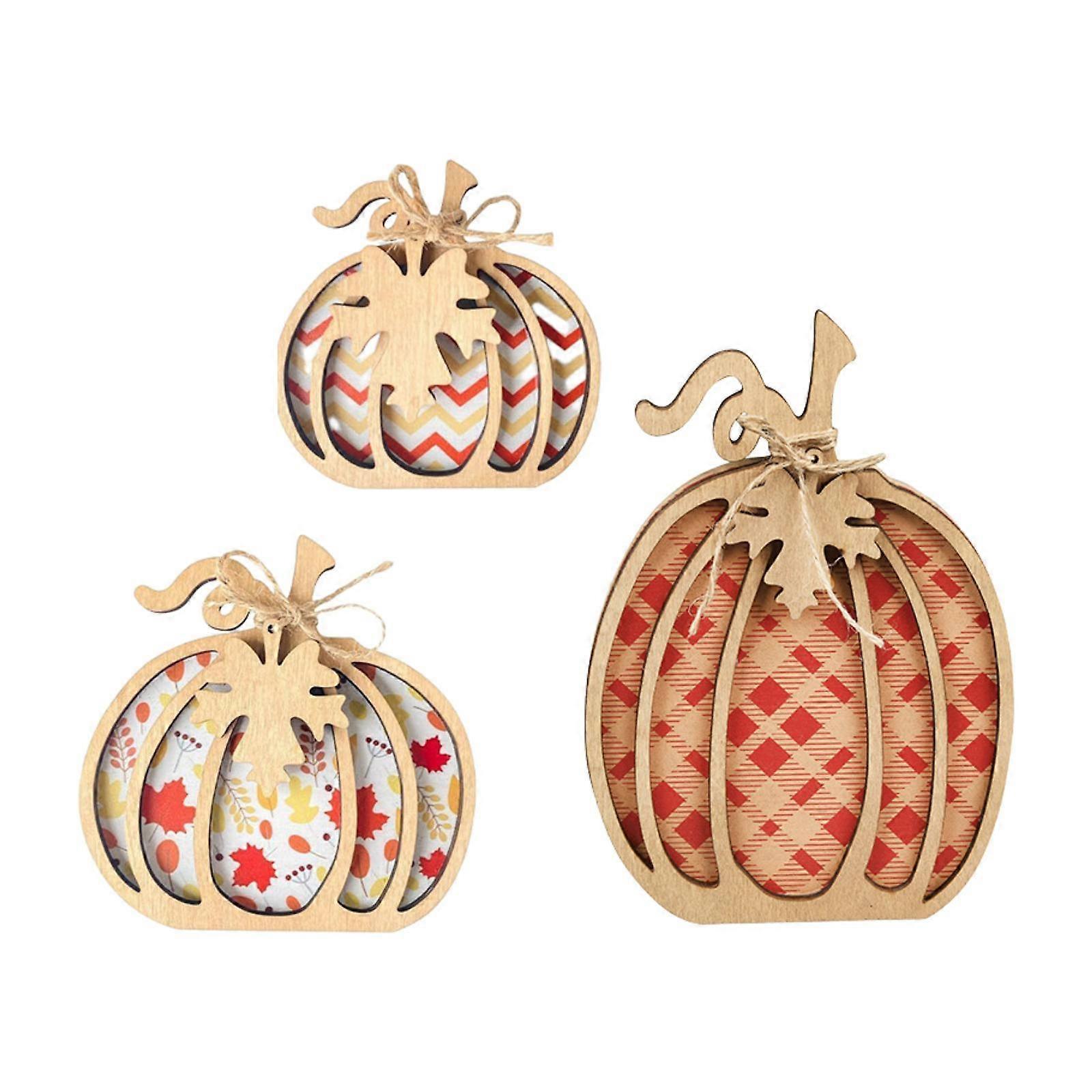 3Pcs Fall Pumpkin Decor, Table Centerpiece, Rustic Creative Thanksgiving