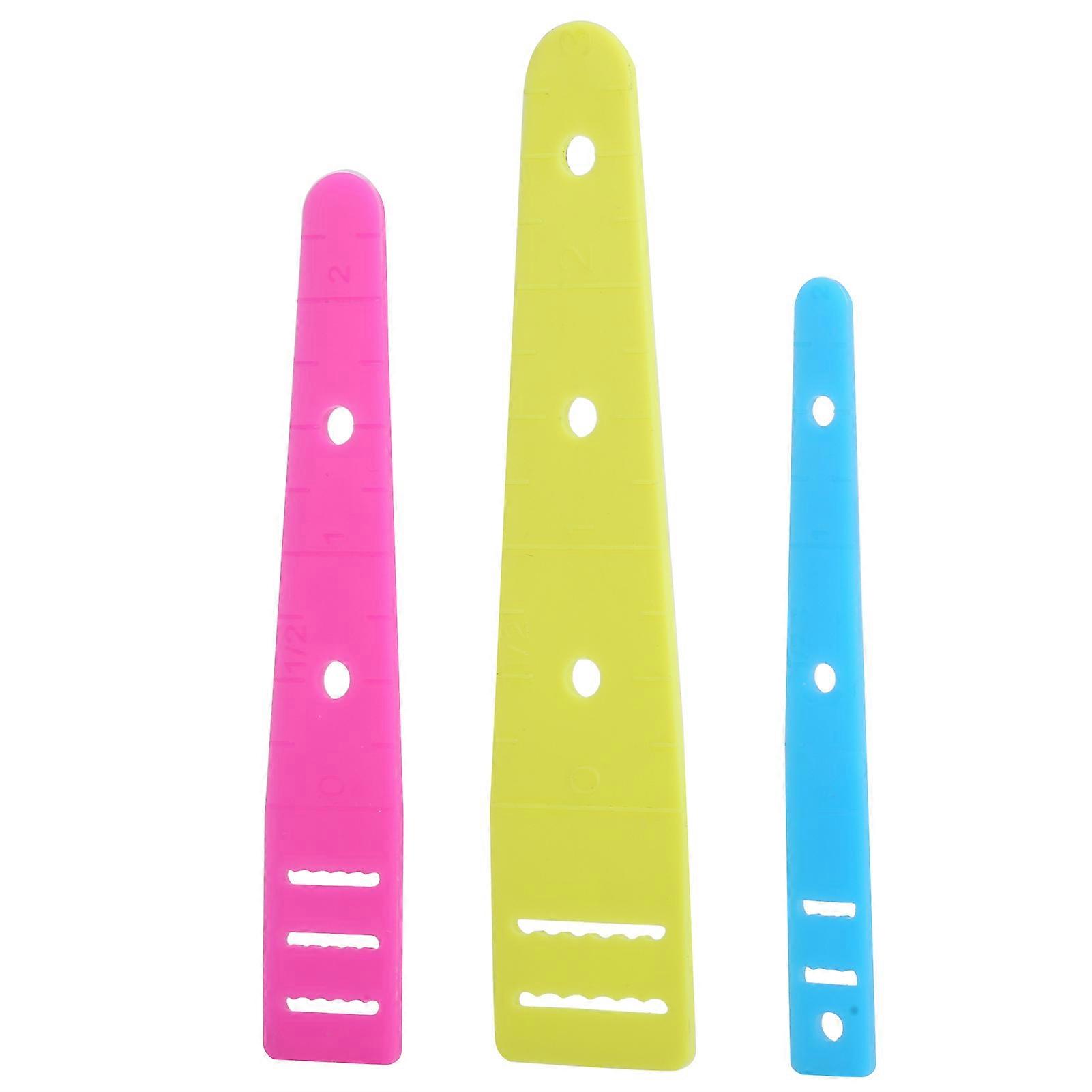 3Pcs Plastic Color Threaders Set Flat Easy Pull Bands for DIY Sewing