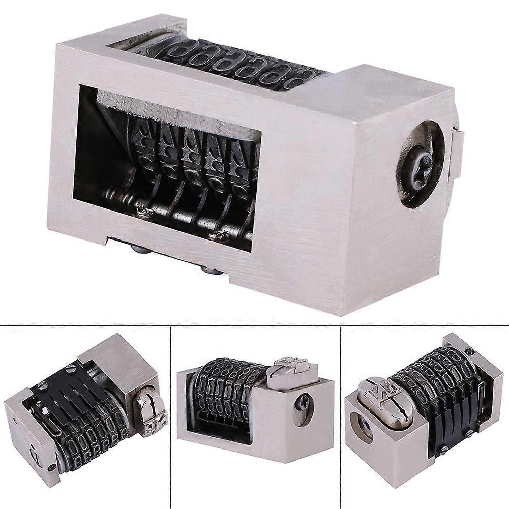 5 Pcs 6-Digit Roman Font Numbering Machine Set, 4.5mm Height