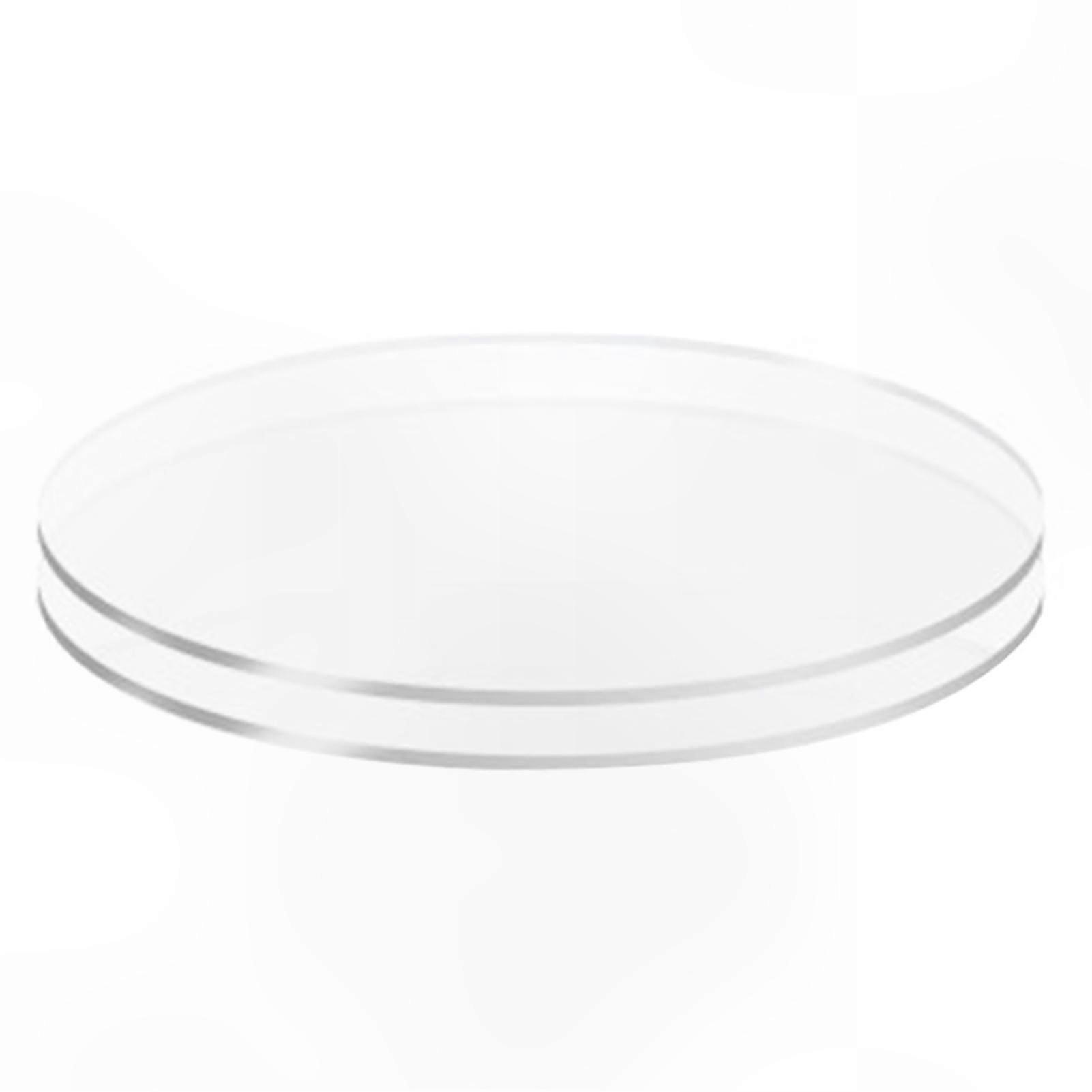 2-Pack Acrylic Cake Plates, Durable Non-Stick Round Discs for Serving Desserts, Transparent and Versatile