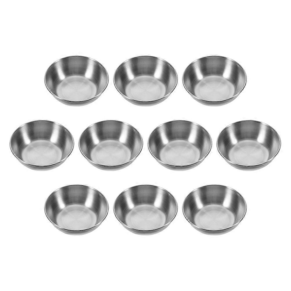 Condiment Bowls Storage For Parties Modern Style Silver 10Pcs