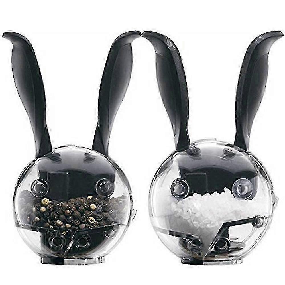 عبوة من 2 مطحنة يدوية للفلفل الأسود وزجاجة توابل زجاجية ومطحنة ذات قلب سيراميكي ومطحنة ملح خشن