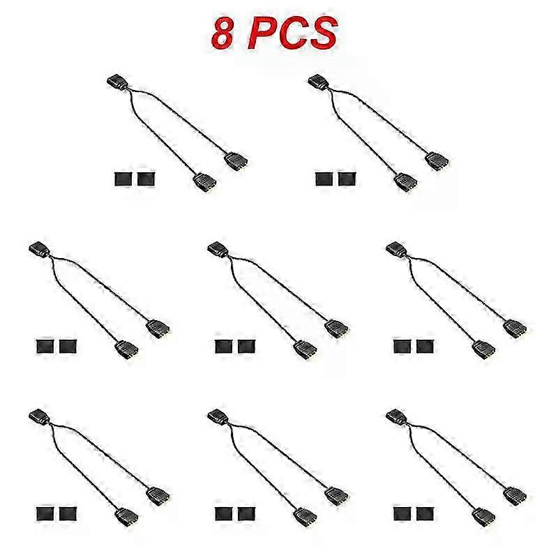 1-10PCS ユニバーサル 33.5cm ARGB スプリッター延長ケーブル - デスクトップ用 5V 3 ピン 1 から 4、保護カバー付き