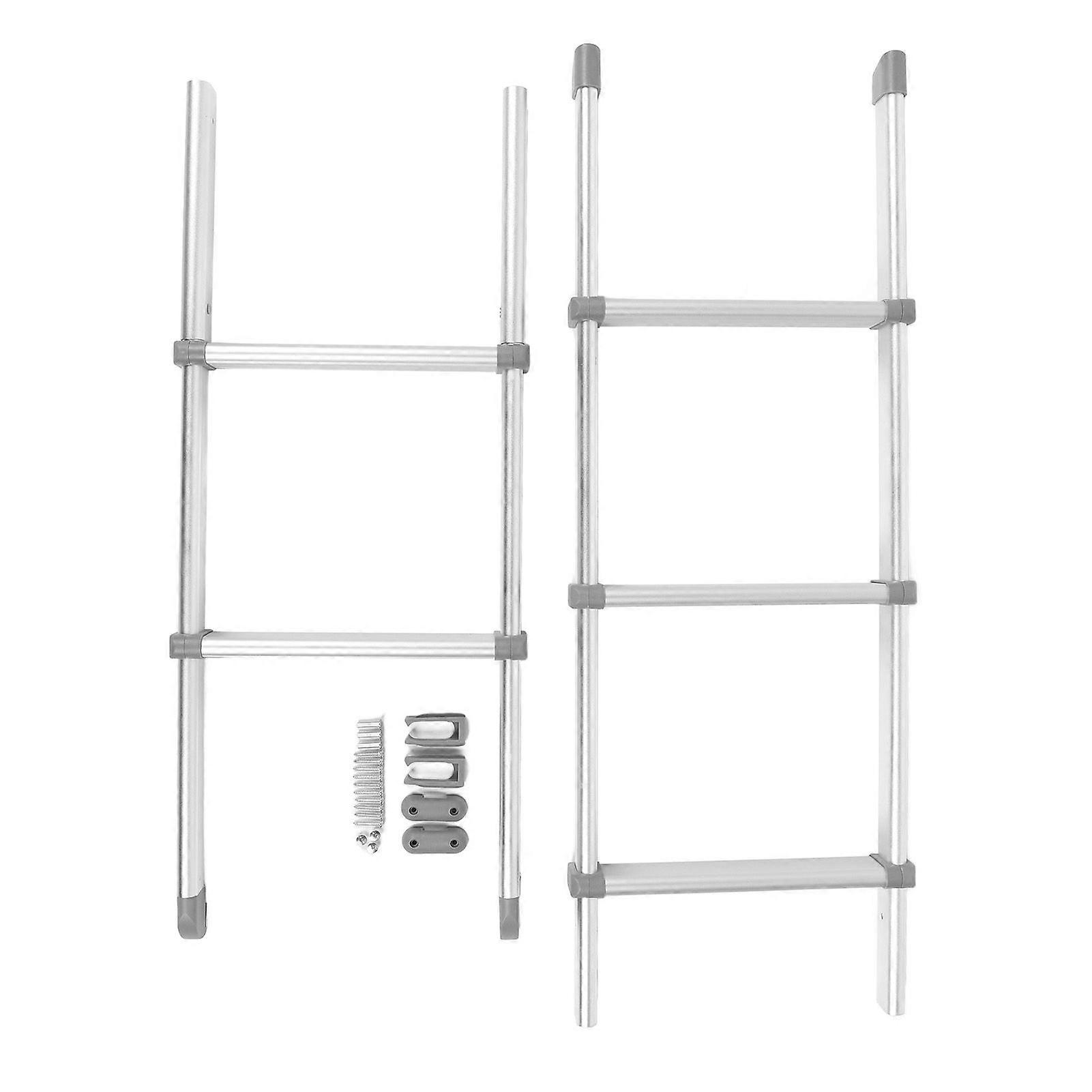 59.84in RV Bed Ladder Aluminum Alloy 5 Steps Slip Proof Removable Ladder with Safety Handrail for Motorhome Trailer