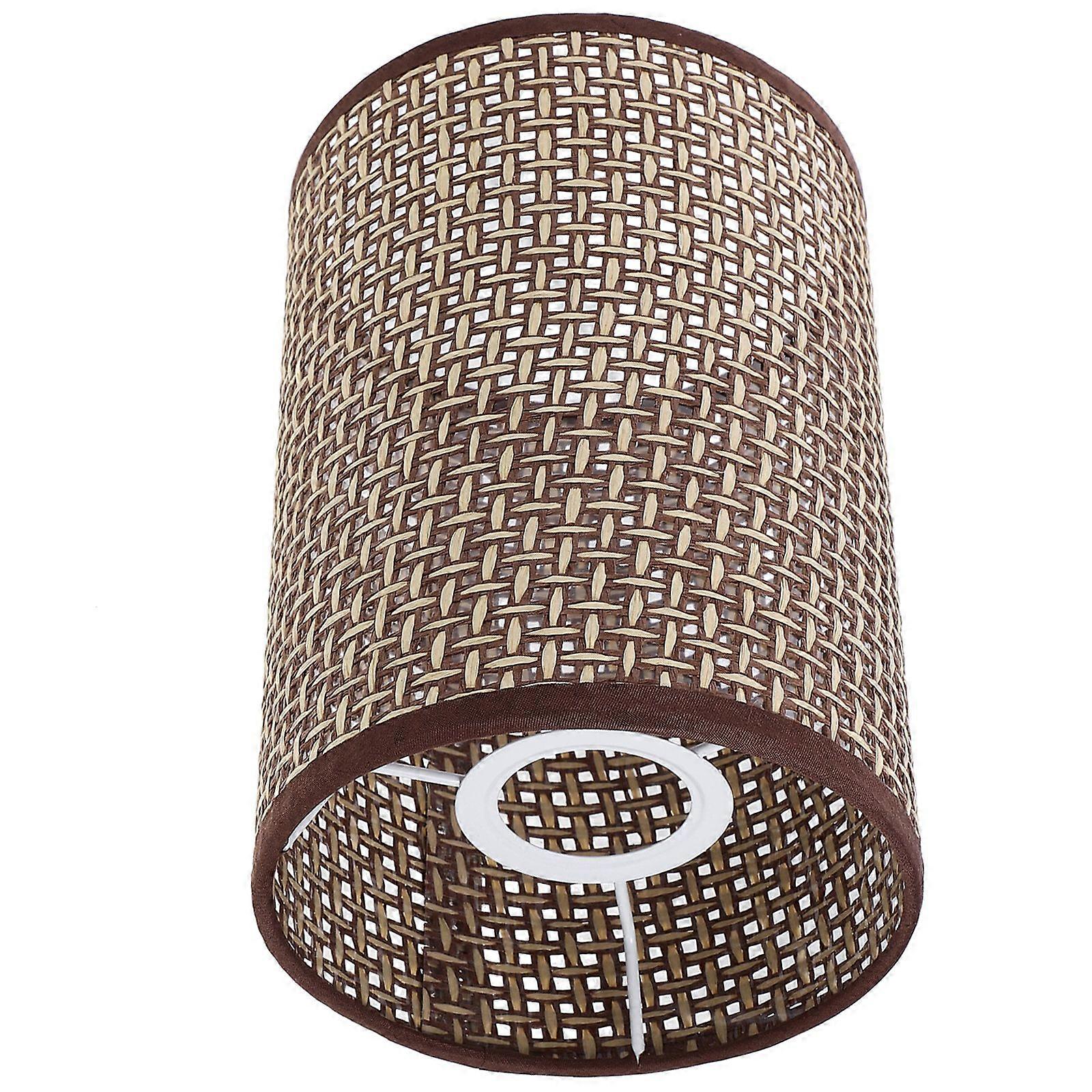 Rattan Lamp Shade For Table Lamp E14/E27 Base Replacement Lamp Shade Cover
