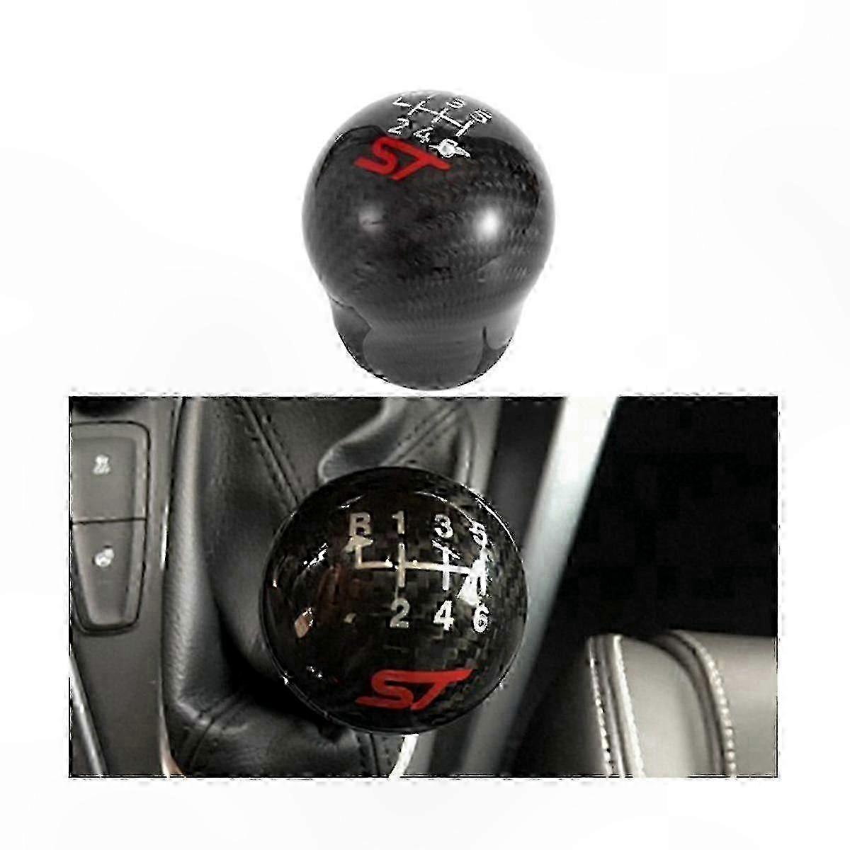 Carbon Fiber Gear Shift Knob for 6-Speed Manual Transmission Vehicles