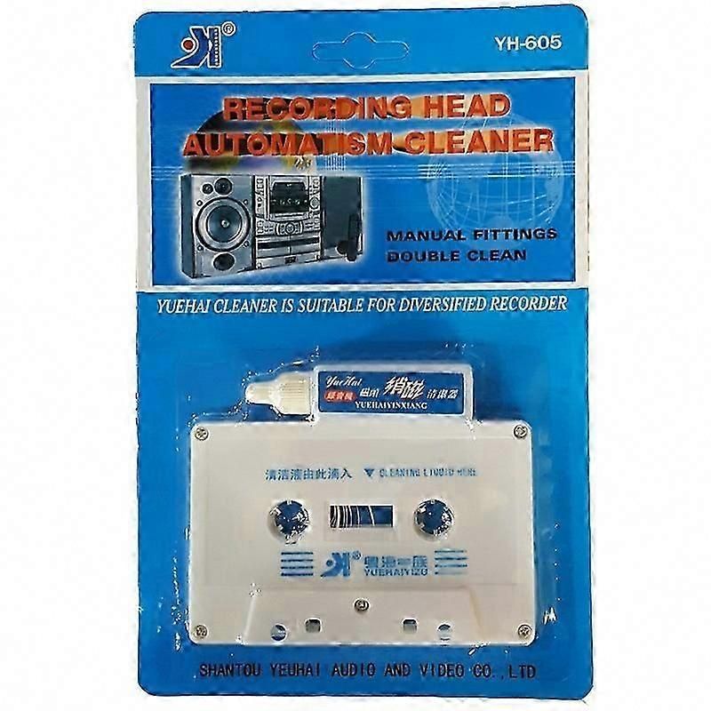 Audio Cassette Tape Head Cleaner for Wet/Dry Cleaning of Tape Player Heads