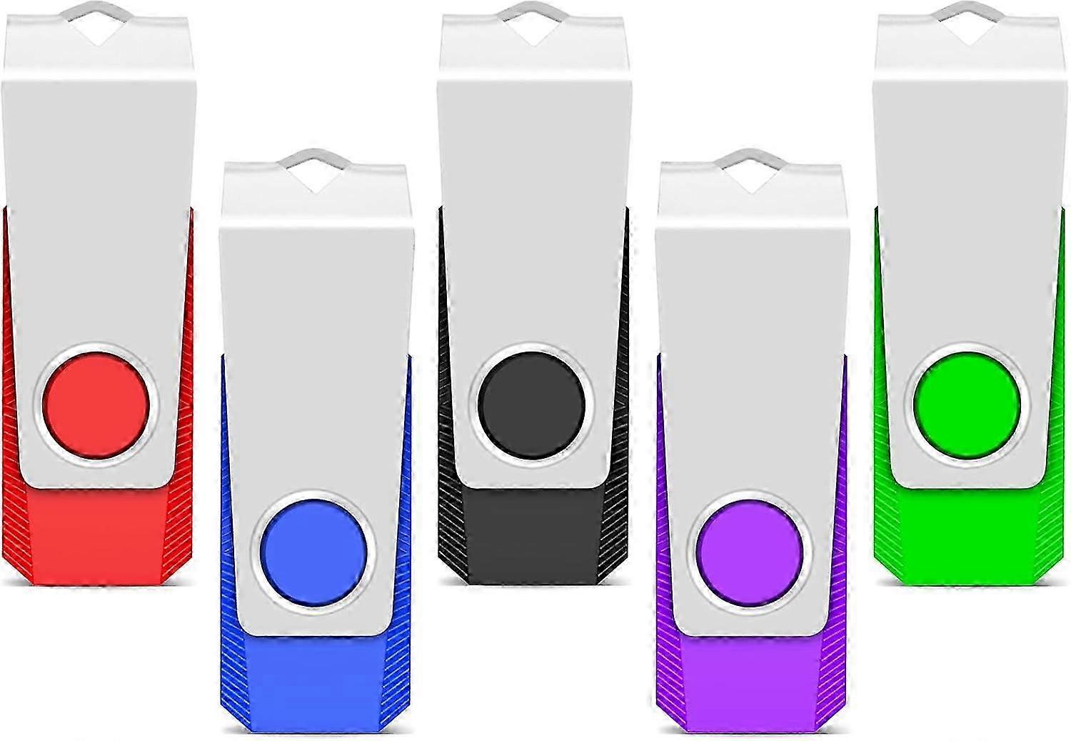 USB Memory Stick 8GB USB 2.0 Flash Drive 5-Pack, Portable Storage