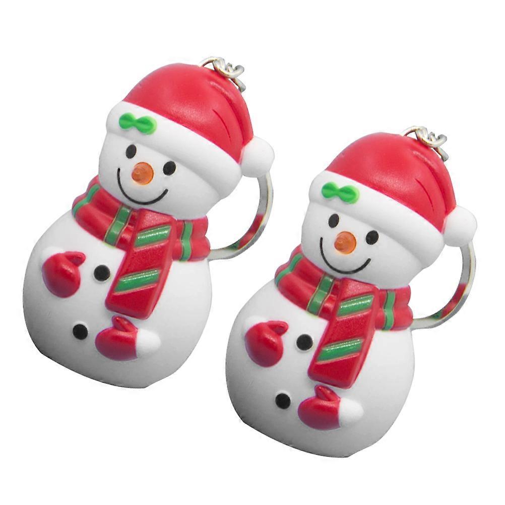 Holiday Keychain Snowman Keychain Pendant Key Ring Key Decoration Multi Color for Kids 2Pcs