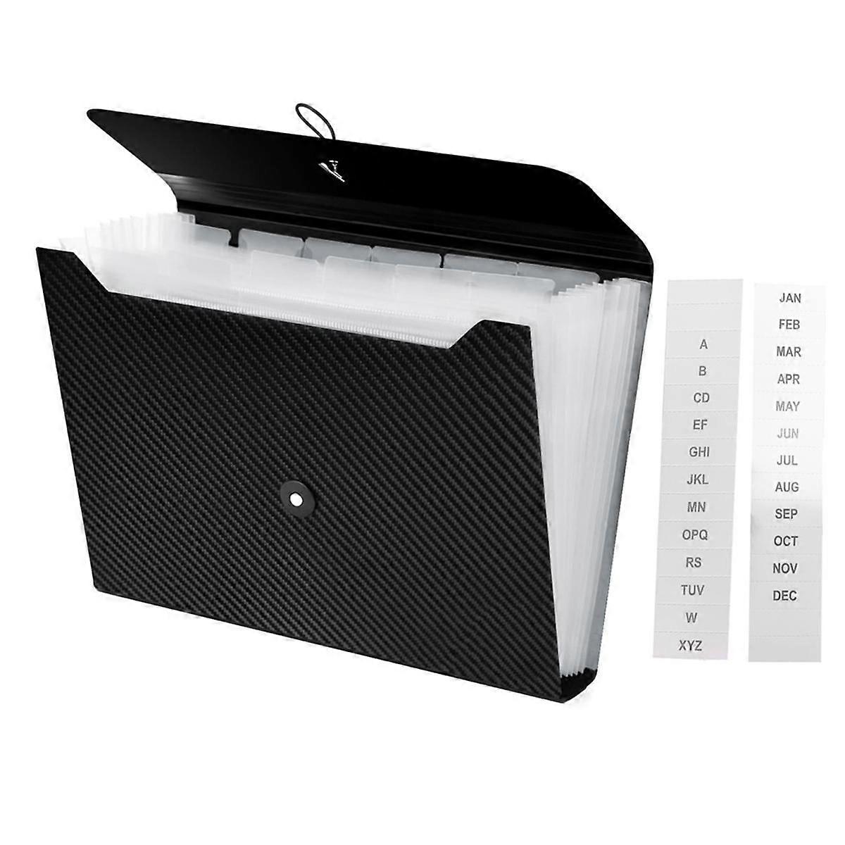 Expanding File Folder, 13 Pockets Accordion File Organizer, A4 Letter Size Paper Document Receipt O