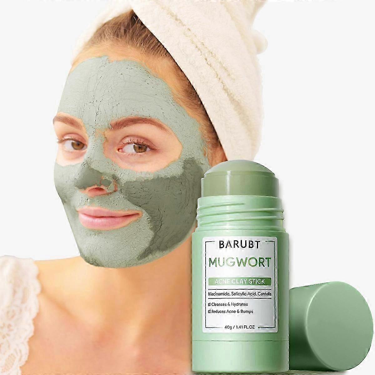 Deep Cleansing Clay Mask for Face, Portable Facial Mask Stick, Poreless Purifying Mud Mask Blackhead Removal for Women Men