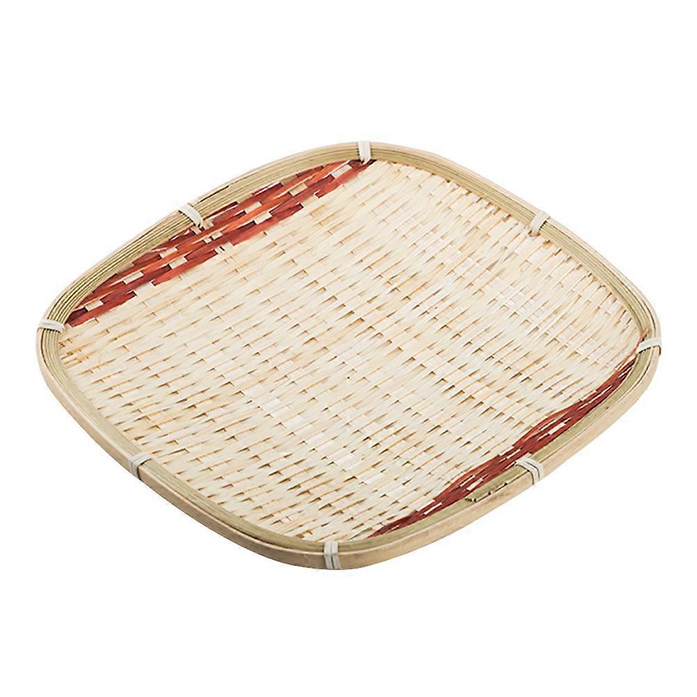 Khaki Snack Storage Plate Synthetic Material for Storage Workmanship 13.5 x 9.5 Inches