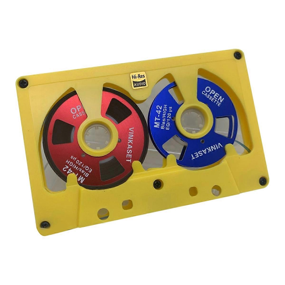 50-Minutes Blank Reel to Reel Tape Cassette Double-Sided Metal Reel Hollow Case Blank Cassette Tape