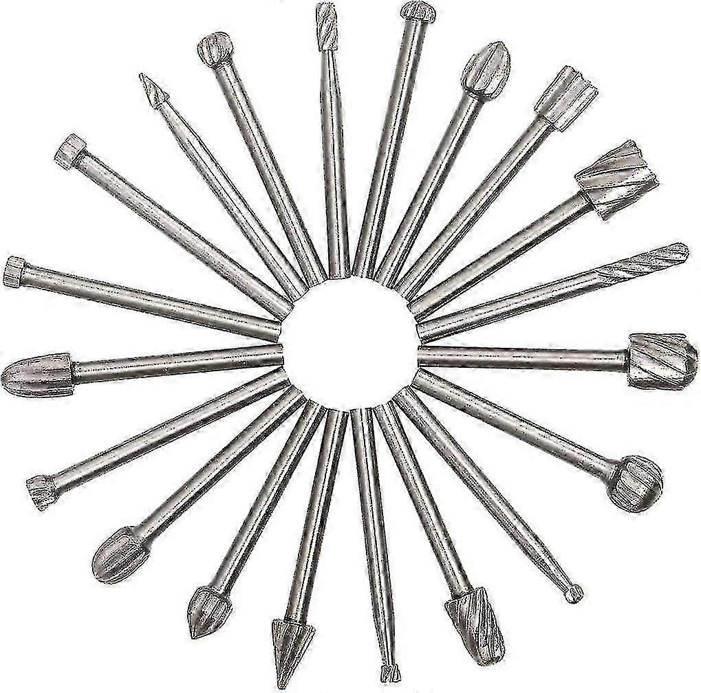 20 قطعة Hss نتوءات الروتاري ، لدغ الماس ، نتوء الخشب مع عرقوب 3mm ل Dremel ، دريمل الملحقات الروتار