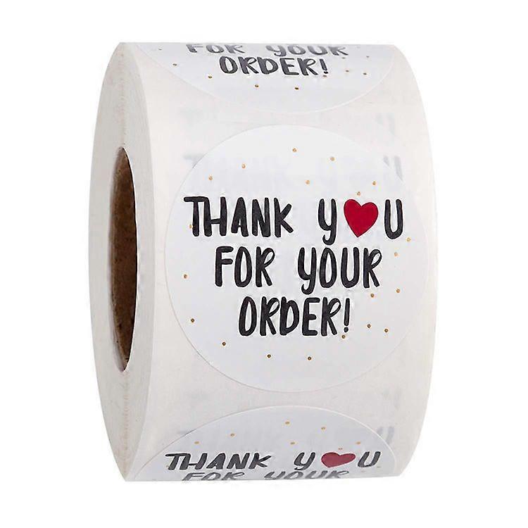 3Roll Thank You for Your Order Stickers - Packaging and Envelopes Round Self-Adhesive Labels Seals for Small Business Party Holiday and Present Wrappi