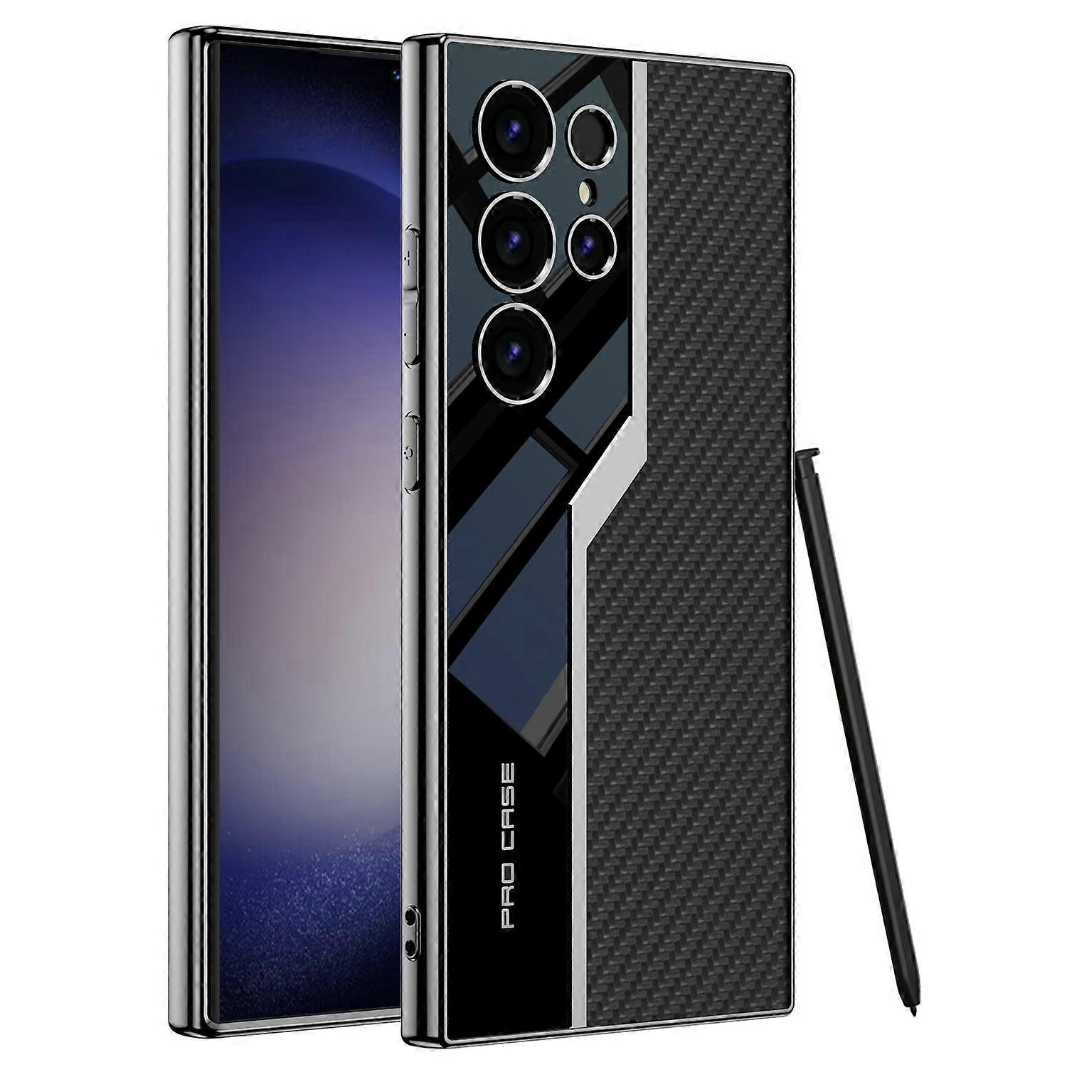 ��tui de transfert de supercar souple en TPU mince pour Samsung Galaxy S23 S24 S25 Ultra 5G, coque de t��l��phone plaqu��e en cuir, housse de Pr