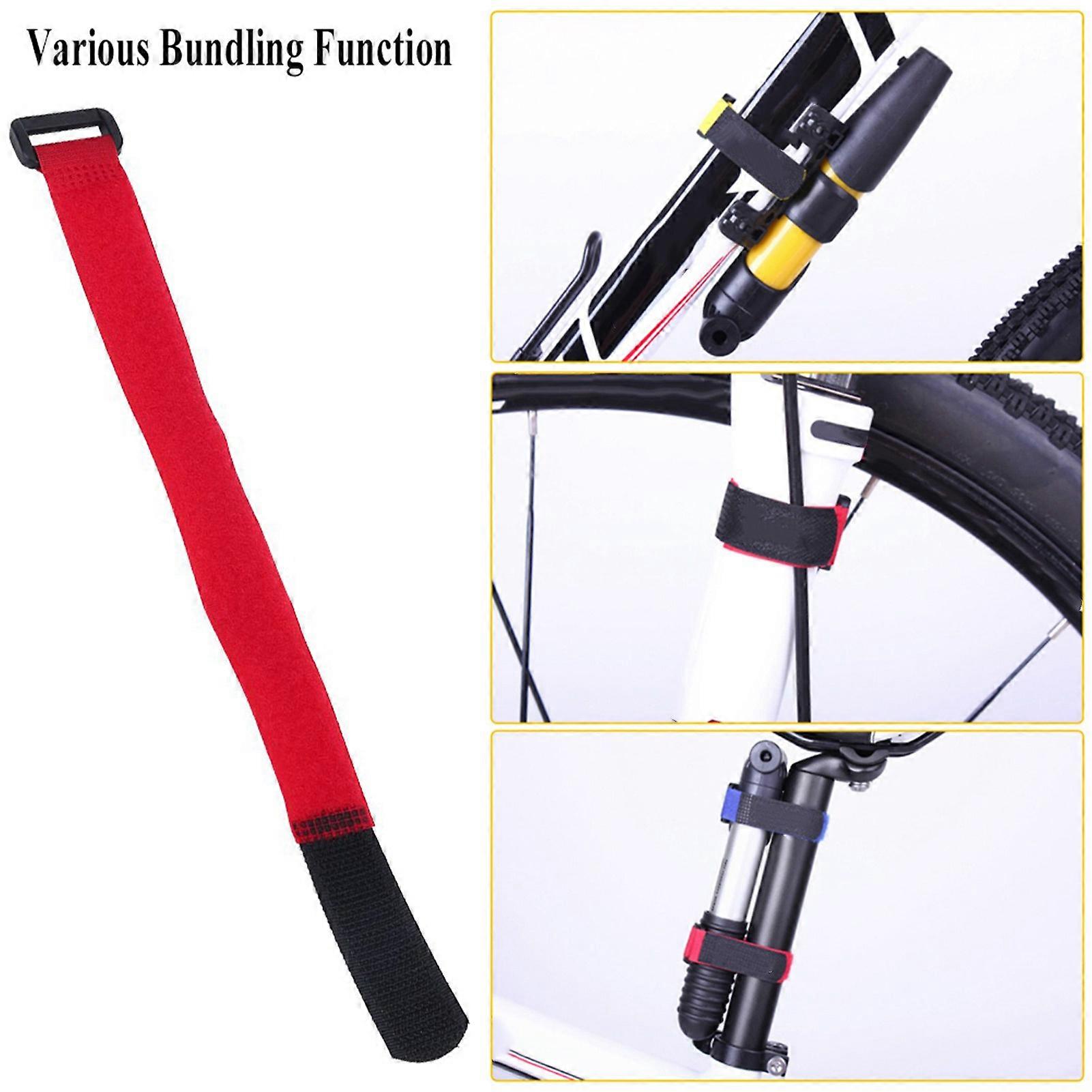 5Pcs Adjustable Nylon Bicycle Handlebar Tie Straps 25x2cm Red