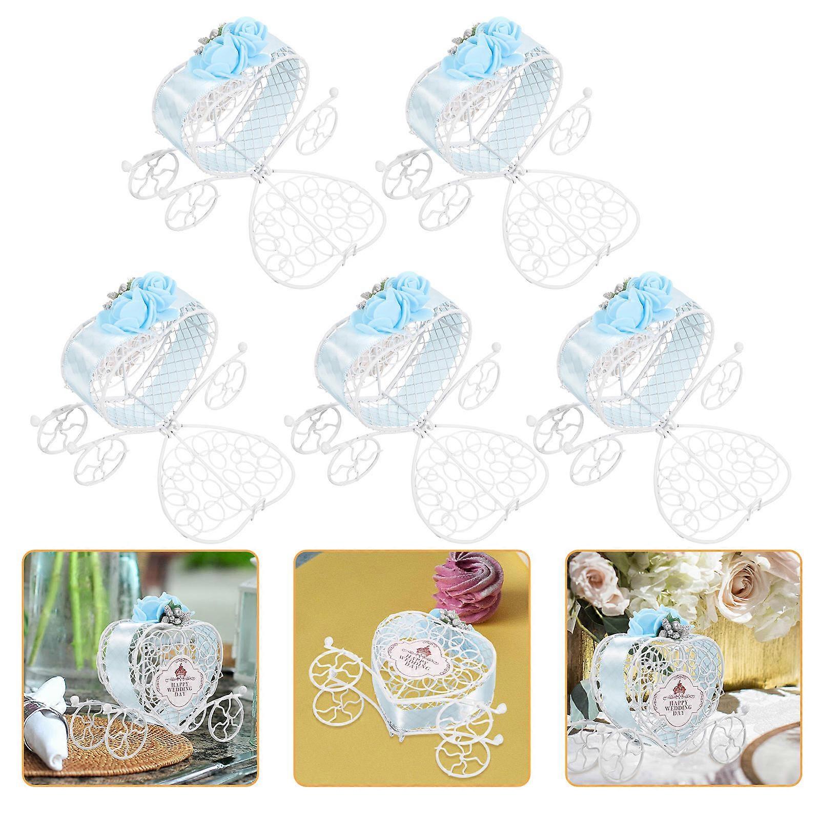 Wedding Candy Box Creative Pumpkin Carriage for Wedding 35Pcs