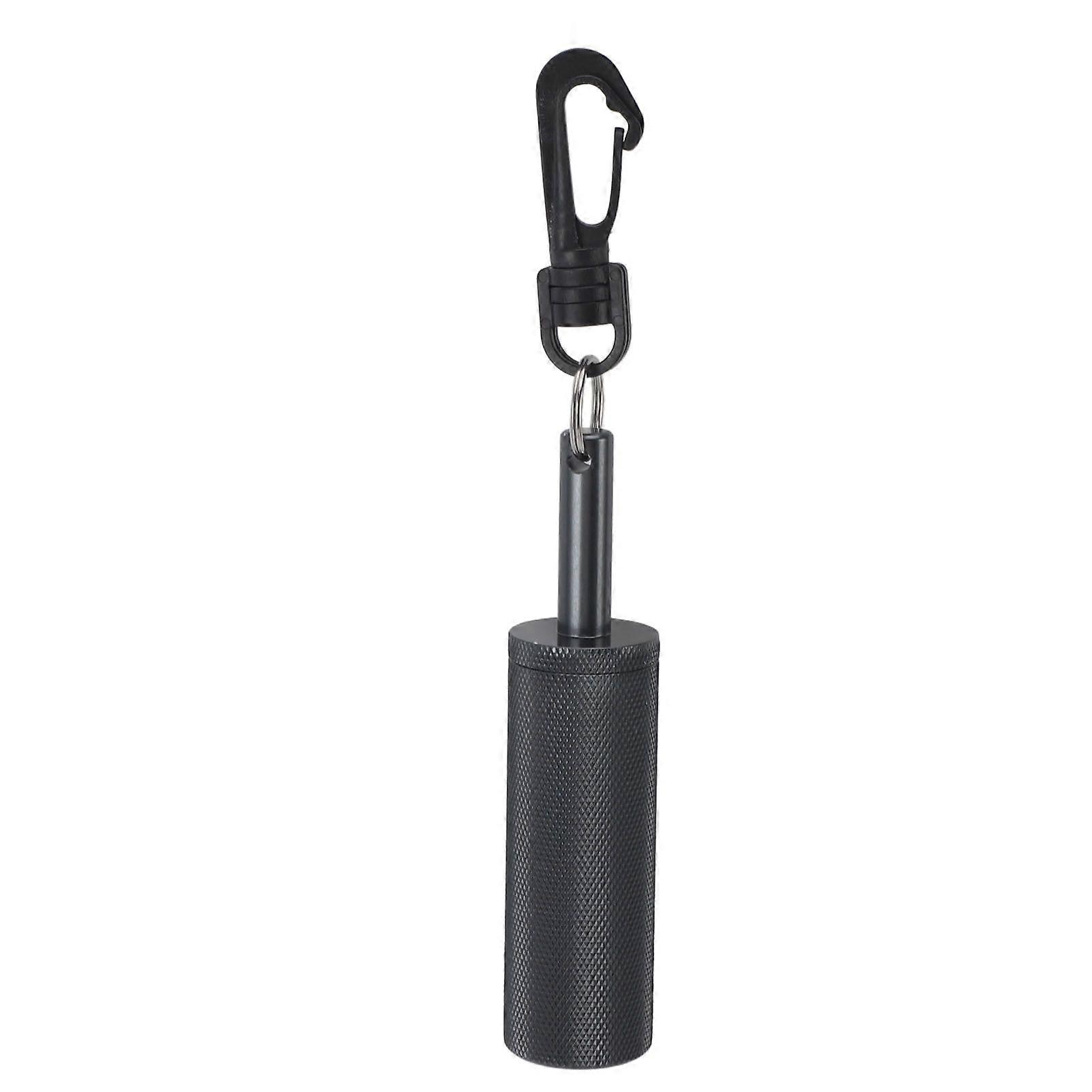 Signal Bell Diving Stick Noise Maker Crisp Sound Aluminum Alloy Underwater Shaker Bell with Clip Black