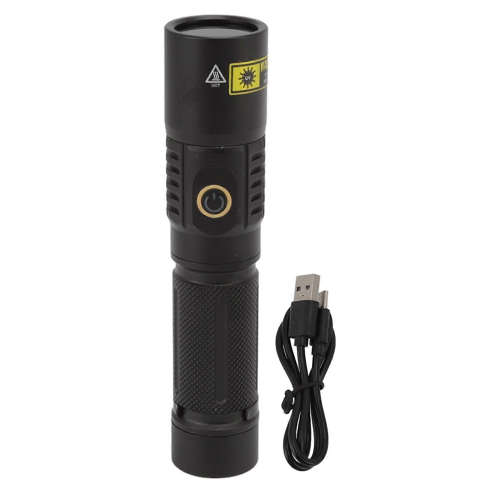 Portable 365nm UV Flashlight LED Black Light Torch for Pet Urine Detection Mineral Resin Solidified Scorpion