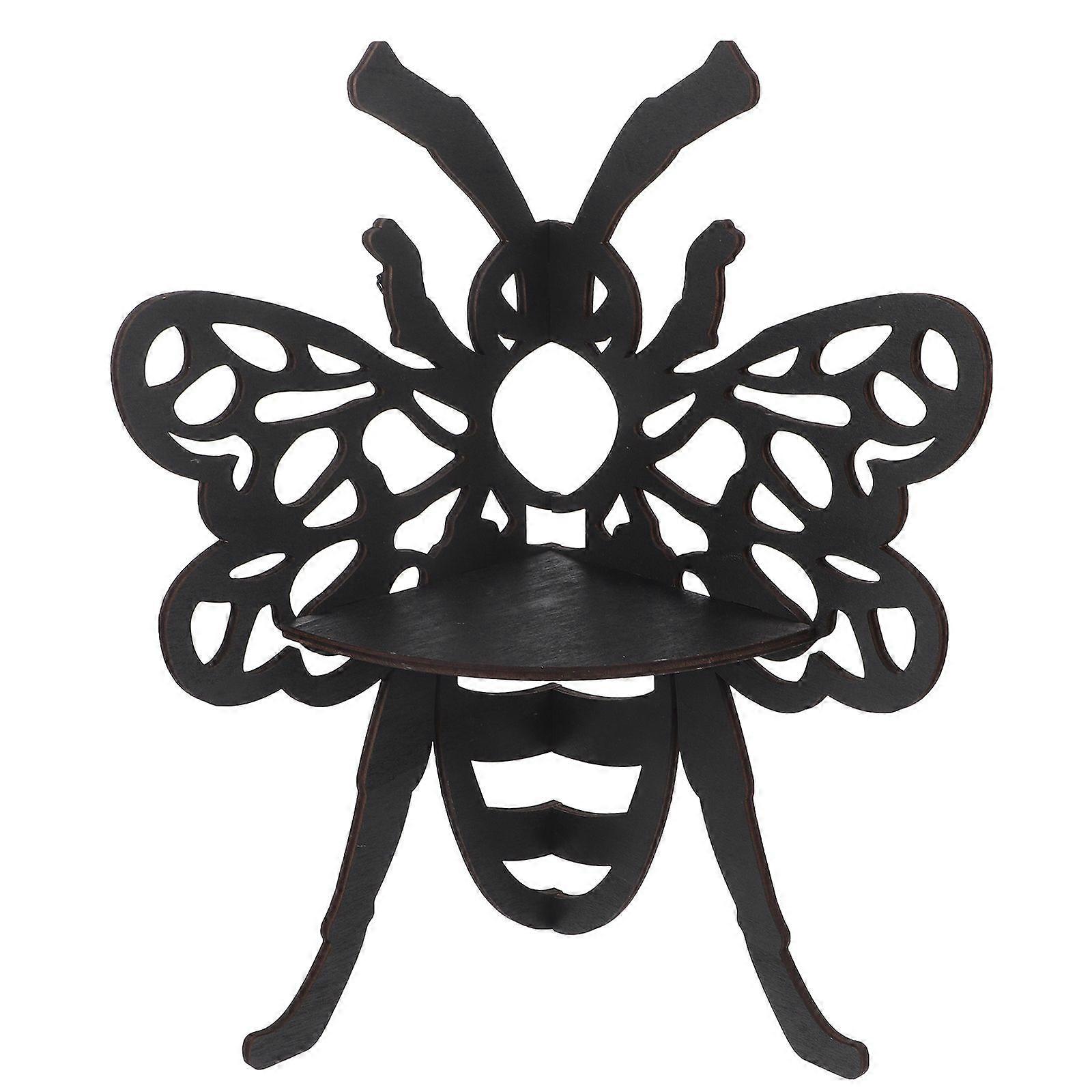 Bee Shaped Corner Shelf Wall Corner Shelf Wood Floating Shelf Crystal Display Shelf Wall Shelf for Bedroom