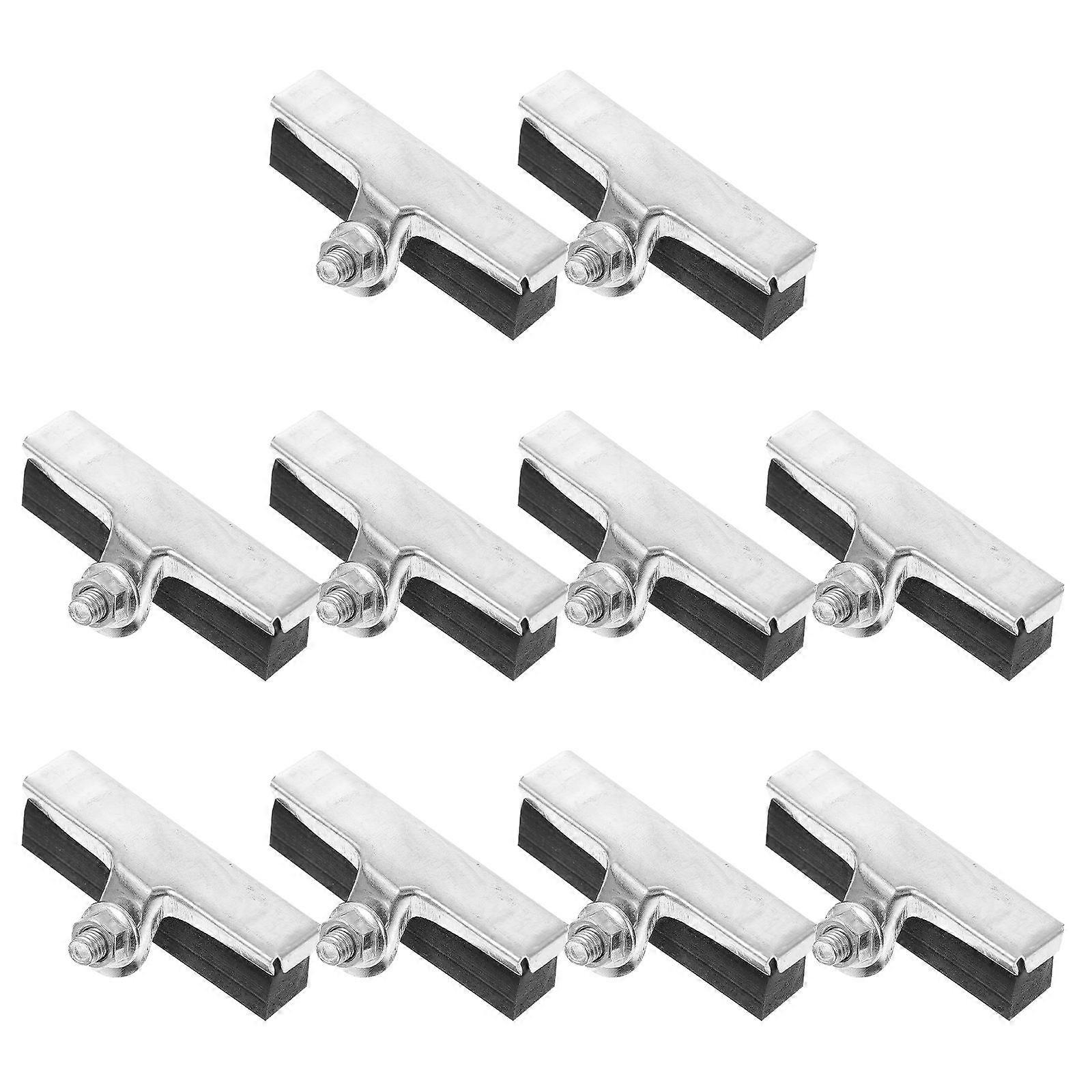 Bike Brake Pads Wear-Resistant for Bike Brakes in Bad Weather Black Metal Rubber Durable Use 10Set