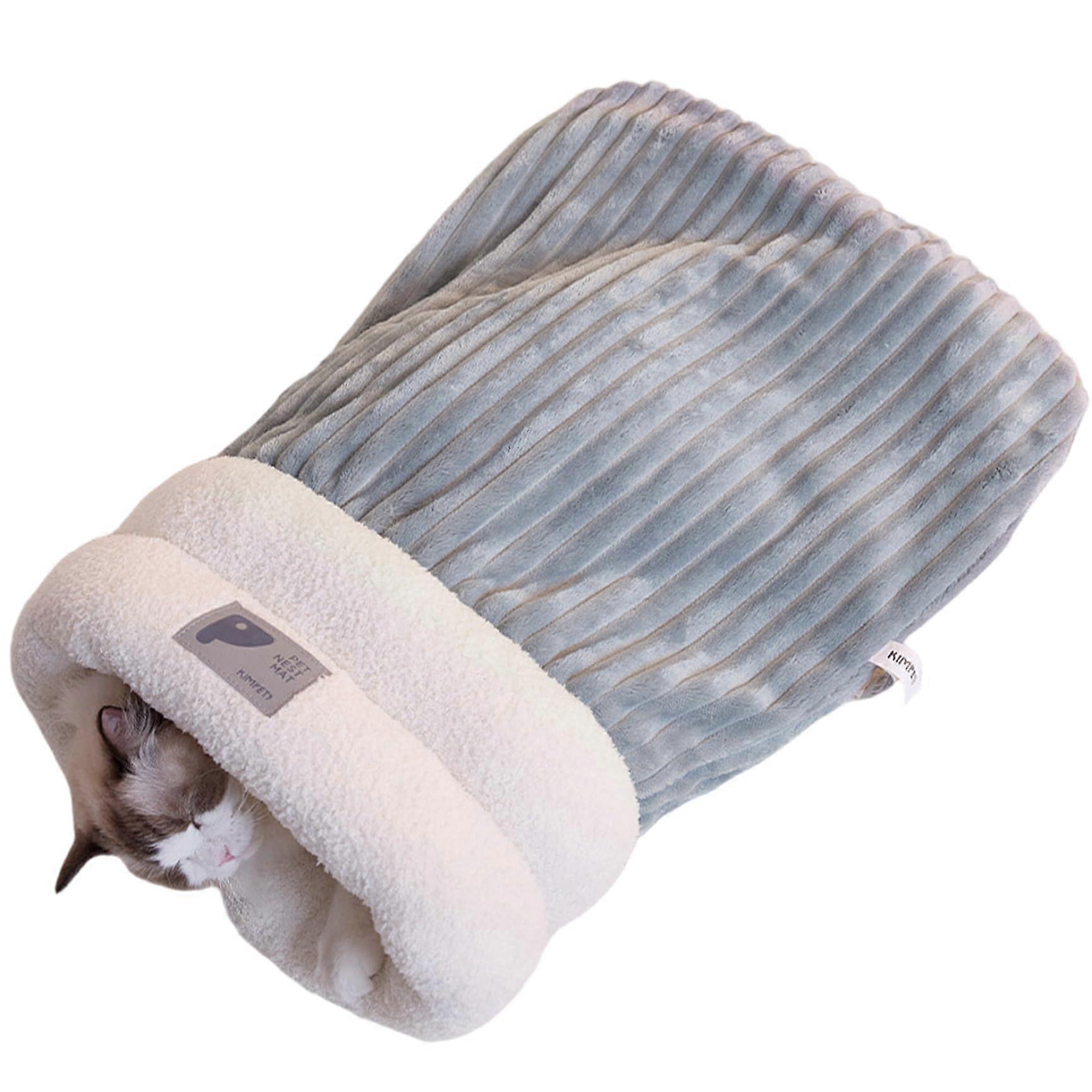 Cat Blanket 17.7 X 21.3 Inch Warm Cat Sleeping Bag With Cover Soft Plush Pet Cave Bed For Autumn And Winter