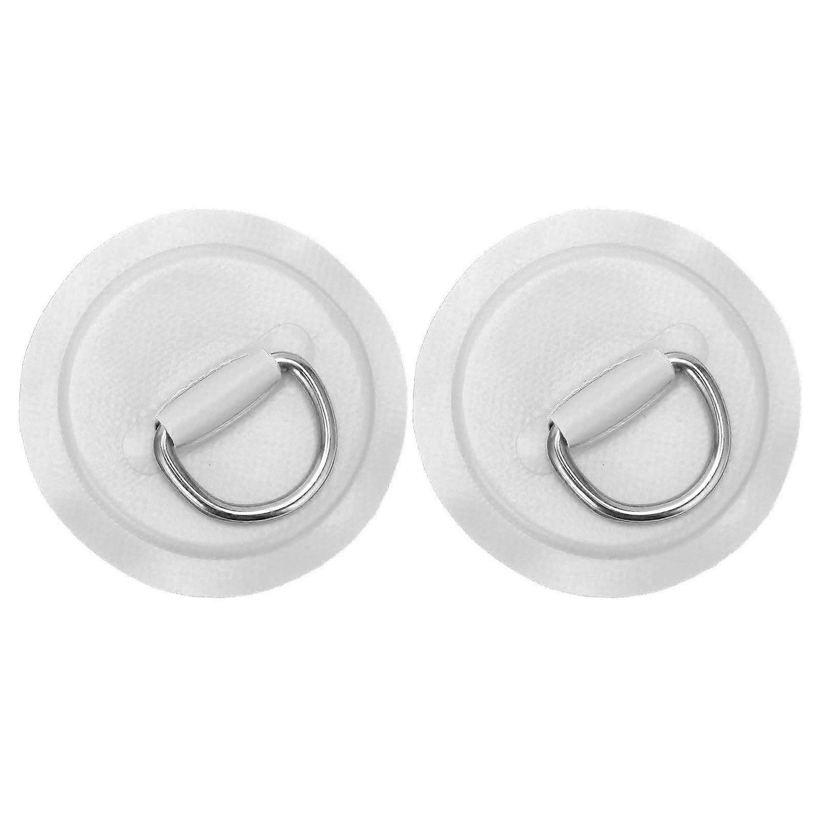 D Ring Pad Patch PVC Inflatable Boat Raft Dinghy Canoe Surfboard Kayak Tie Down FittingWhite