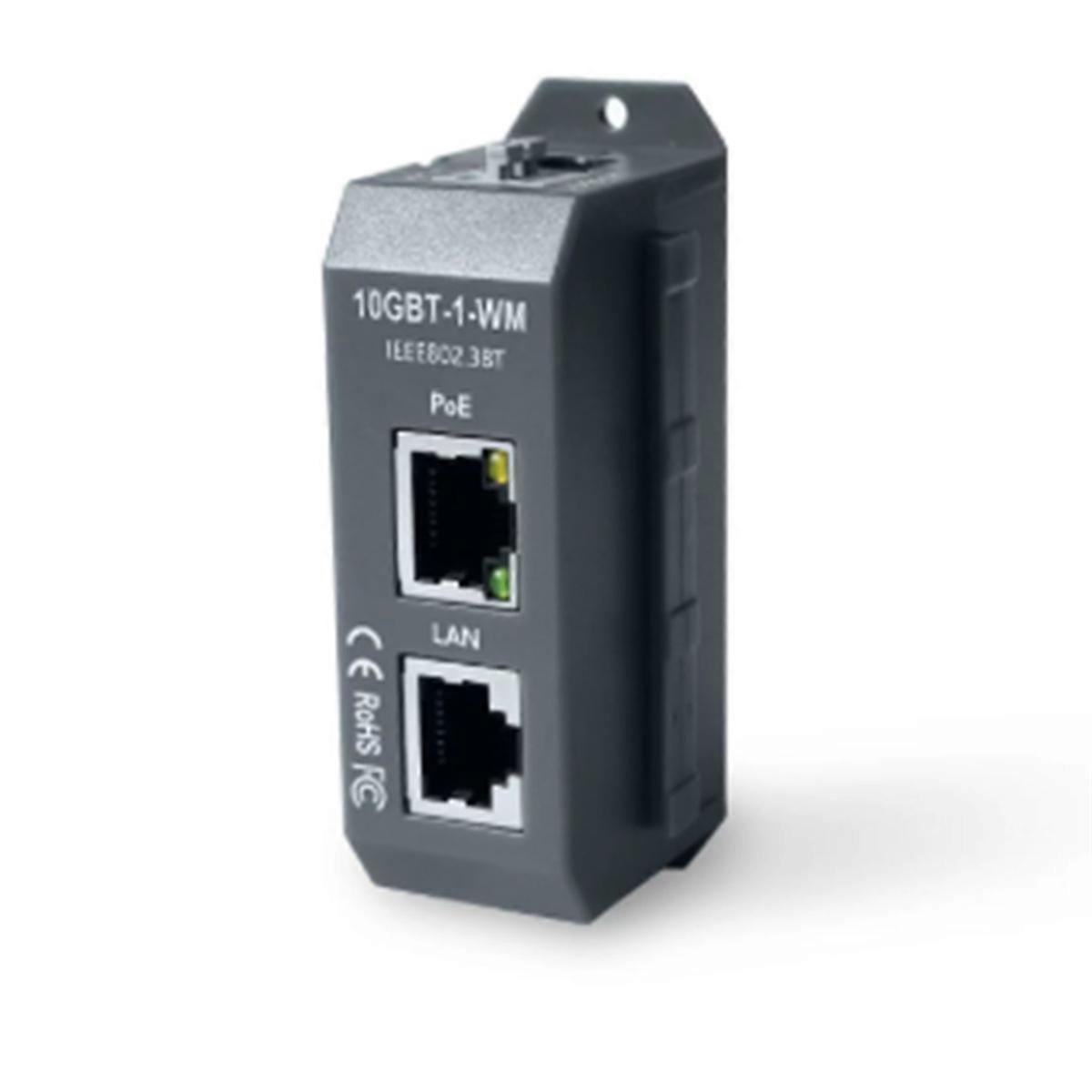 IEEE 802.3af/At/Bt 4 Pair Active PoE Injector 2.5G/5G/10G High-Speed PoE++ 90W Max Outut for HD IP