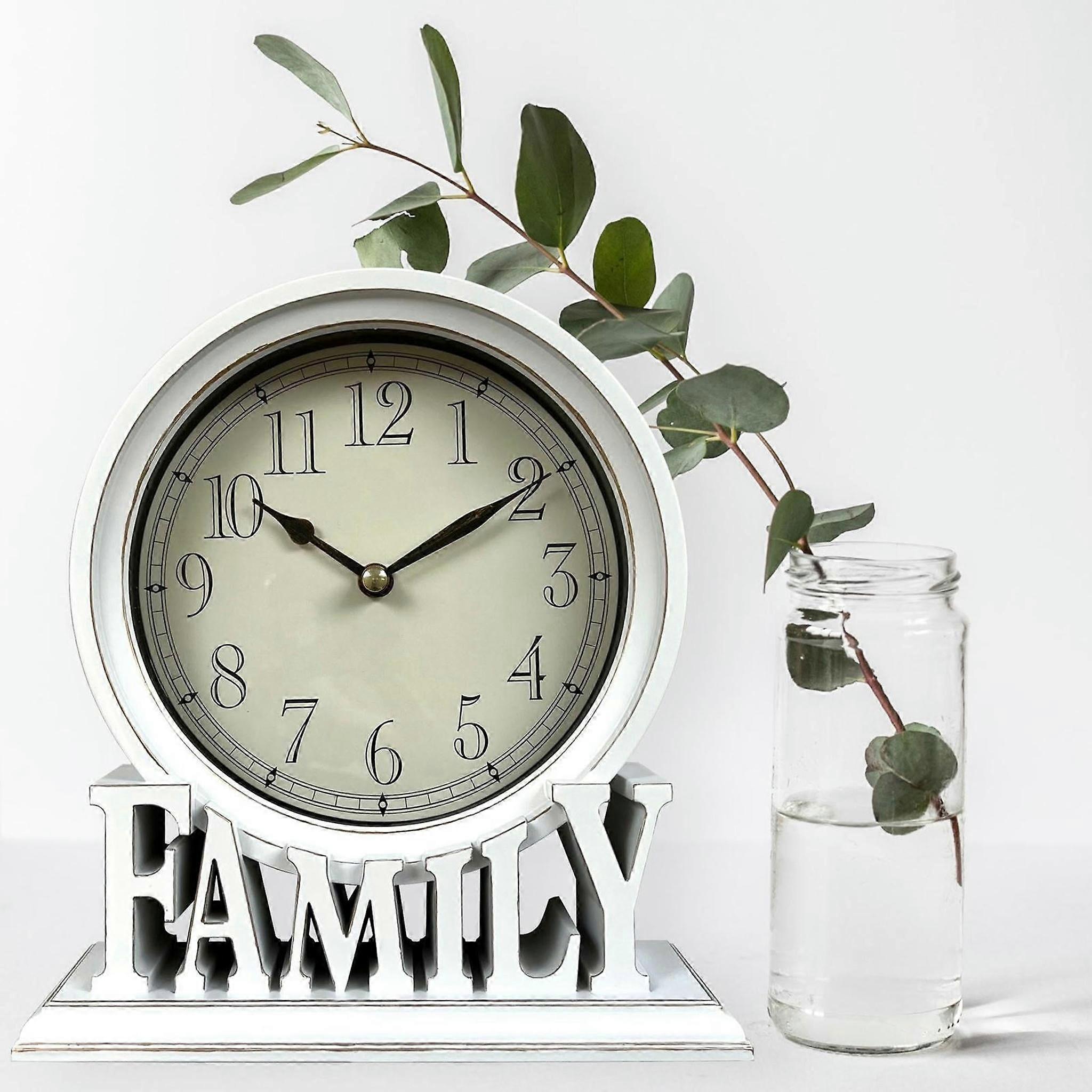 TUMALL Table Clock On Stand Decorative Easy to Read for Table Farmhouse Decoration-StyleC