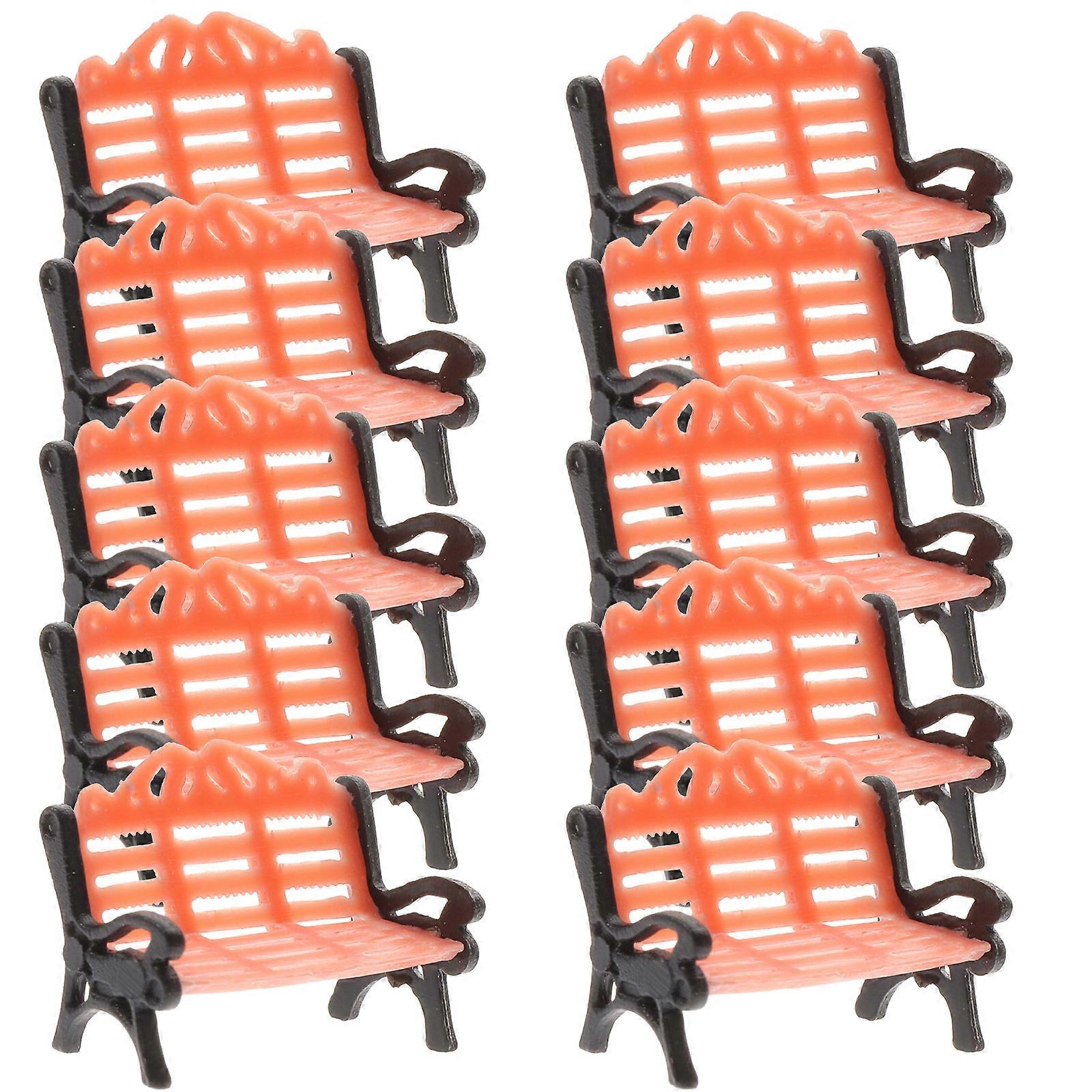 Miniature Landscaping Bench 20 Pcs Suitable For Collectors Home Decor Features Rectangular Shape