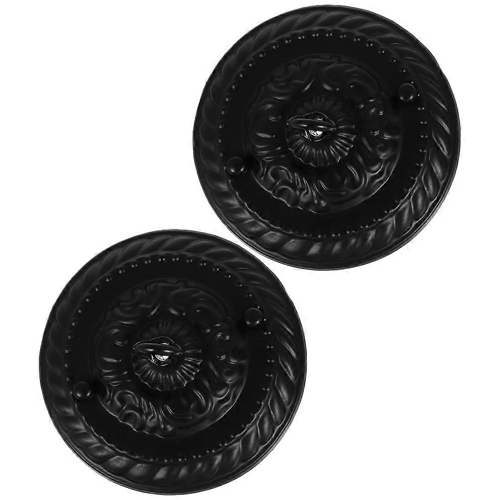 Chandelier Canopy Light Fixture Mounting Plate for Home 6Pcs Black Metal