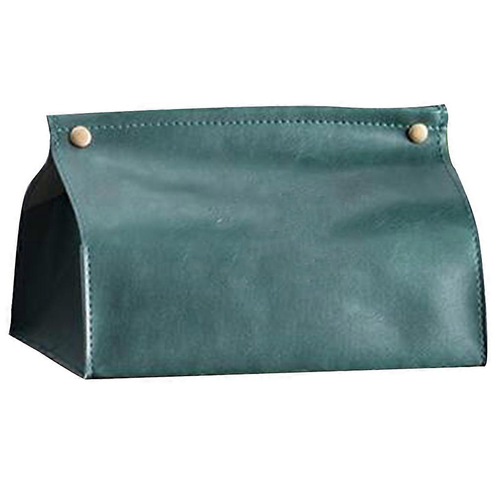 Dark Green Napkin Case Paper Towel Container for Storage Use 1Pcs