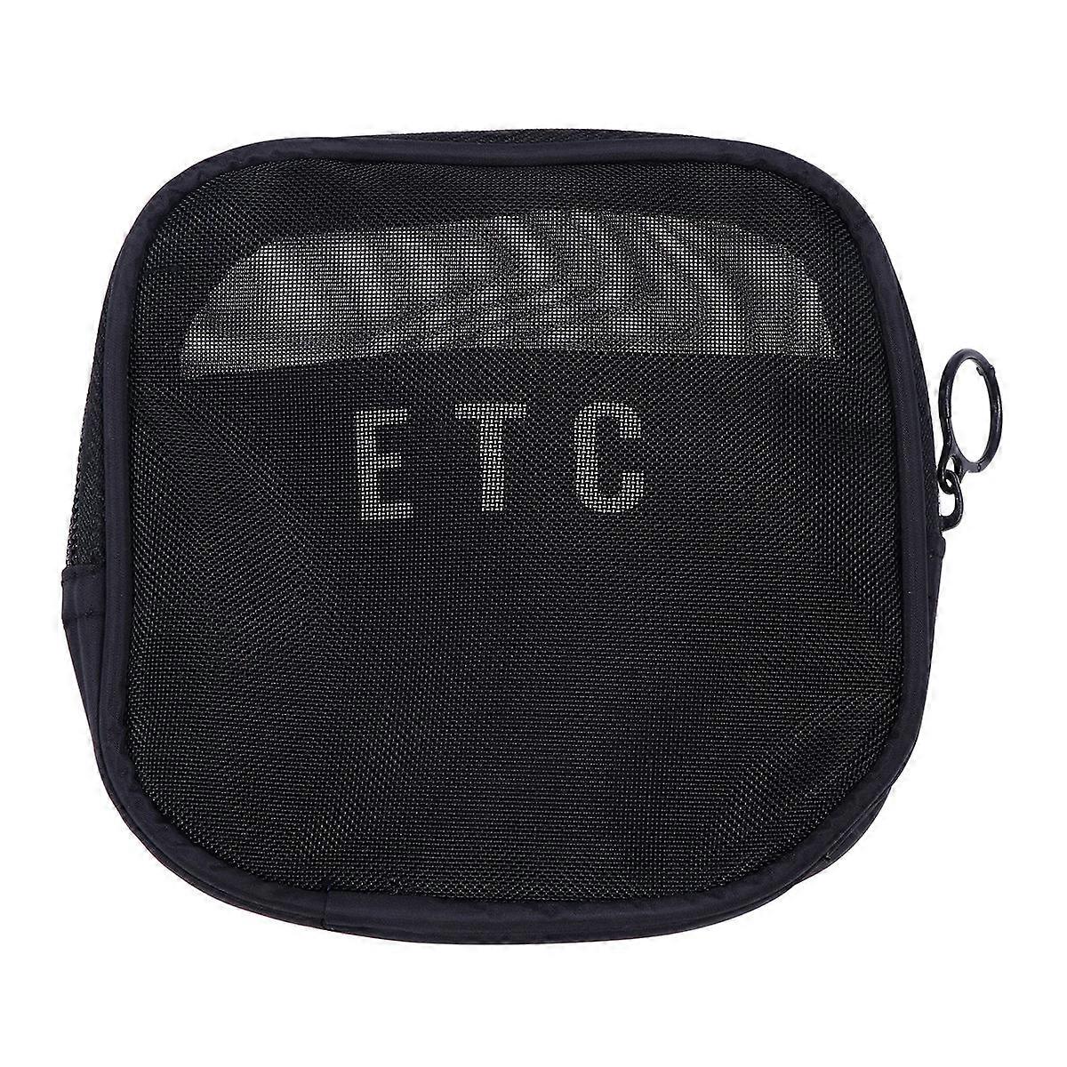 Makeup Pouch Cube Wash Bag for Storage Use 3Pcs Black