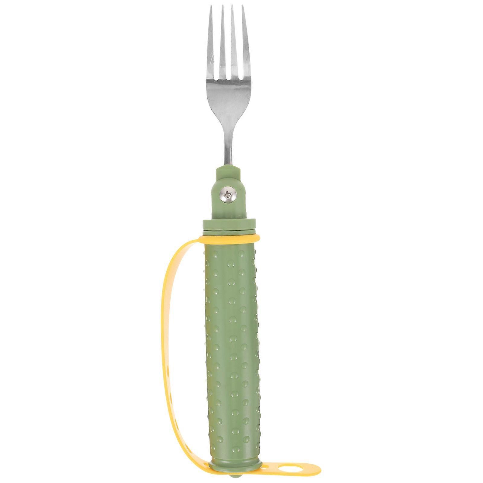 Adaptive Utensils Portable Fork For Seniors With Ergonomic Design Non-slip Grip 3Pcs