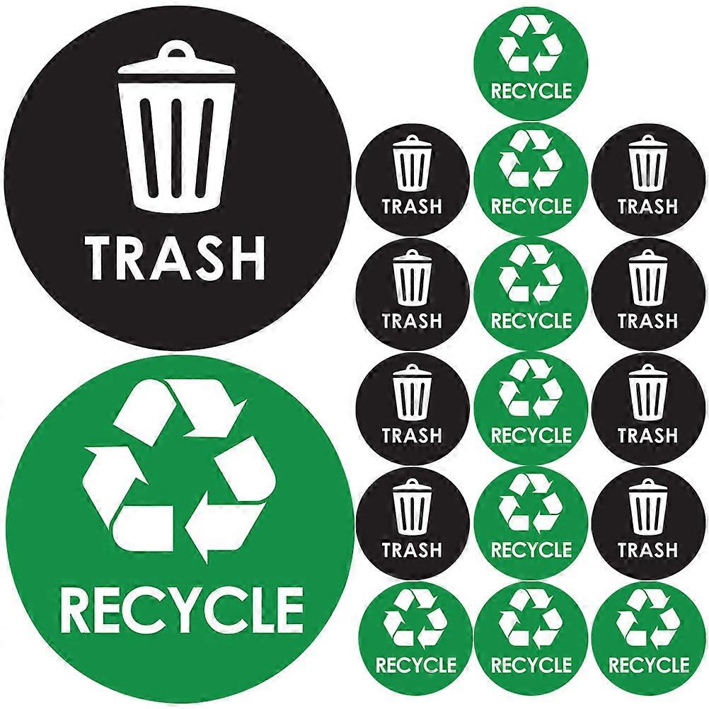 Garbage Classification Stickers Waterproof For Indoor Outdoor Application 12.5X12.5X0.1CM 3 Sets