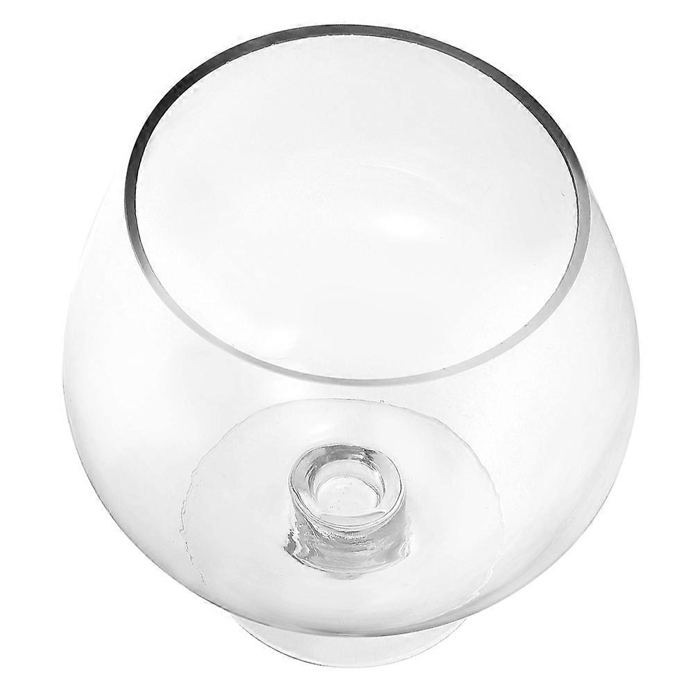 Clear Aquarium Planter Goblet Shaped for Home Office Transparent Glass Material with Home Decoration 1Pack