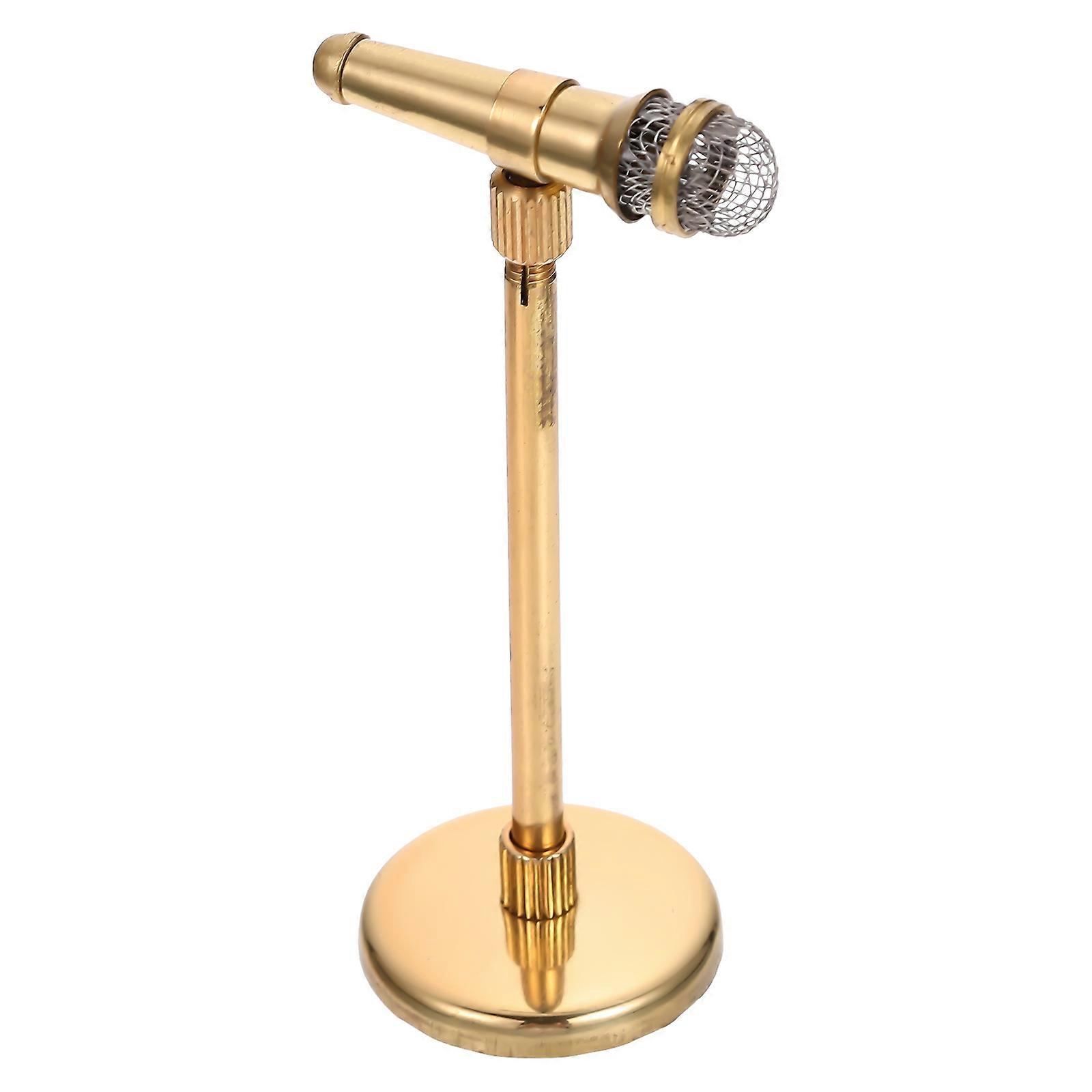 Miniature Microphone Model for Decor Miniature Brass Ornament