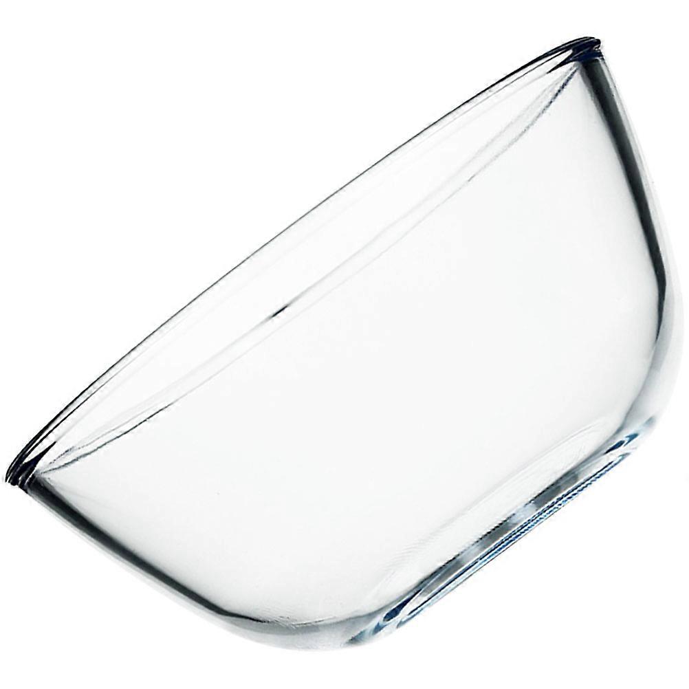 Microwave Oven Safe Clear Glass Bowl 2Pcs For Home Appliance And Kitchen Utensil Use Featuring Round Edges Design