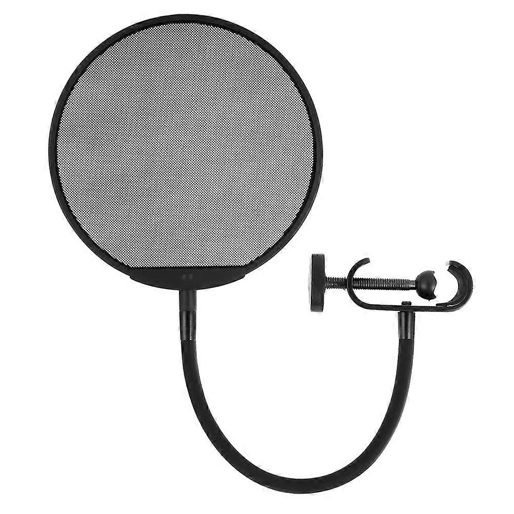 Mic Filter Shield Microphone Wind Screen for Recording 2Pcs Black Steel