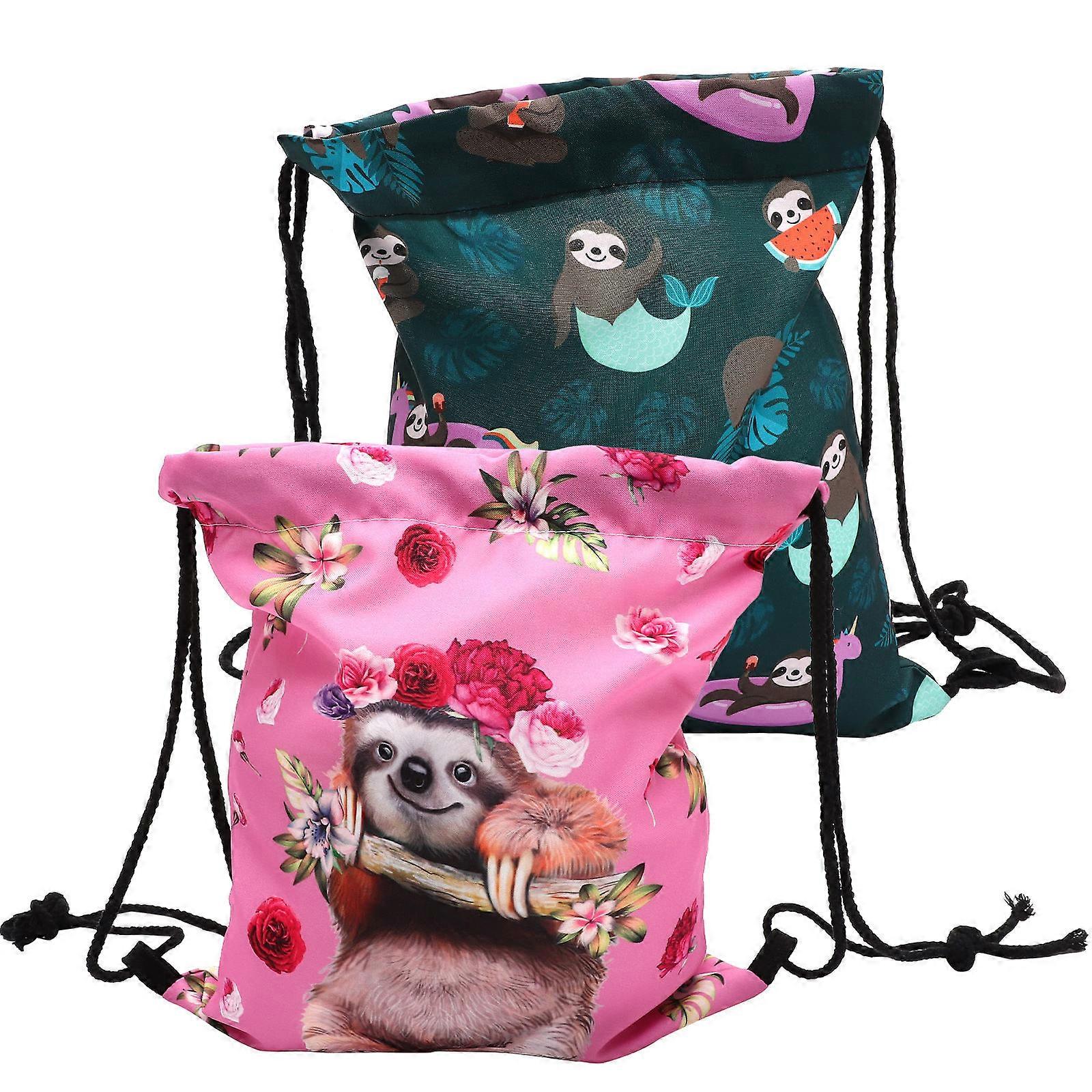 Gym Drawstring Bag Drawstring Shoulder Bag for Storing Pouch 8Pcs