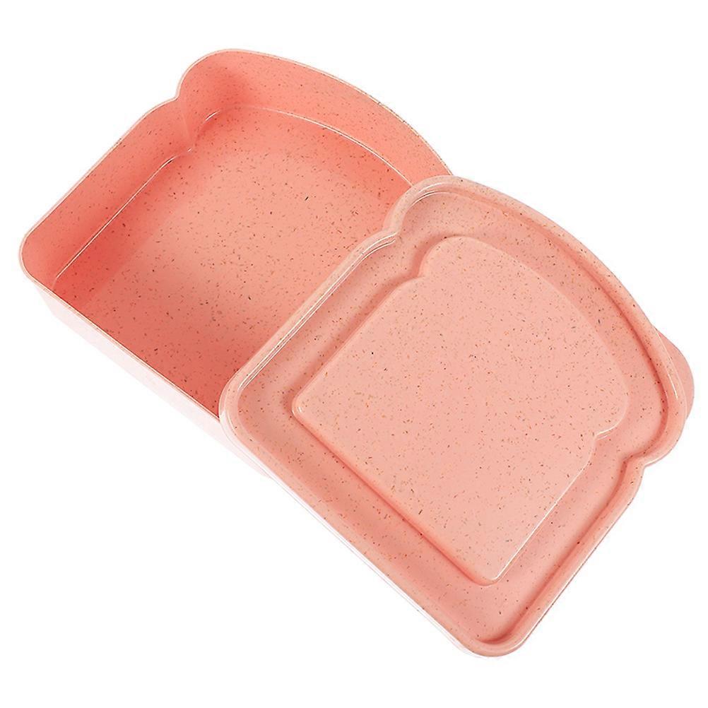 Pink Sandwich Container for Snacks Storage 3Pcs Reusable Plastic Box